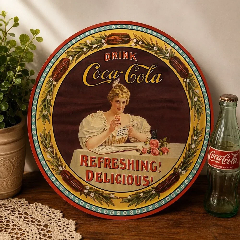 Coca-Cola 75th Anniversary Cincinnati OH Commemorative Metal Tray #45623 12”